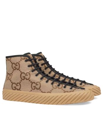 Gucci Women's High-top Maxi GG Sneaker 703034 Apricot