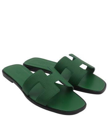 Hermes Oran Sandal Green