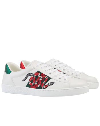 Gucci Ace Embroidered Low-top Unisex Sneaker 456230 White