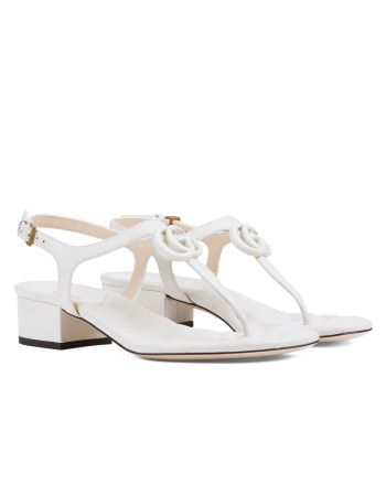 Gucci Women's Double G Thong Sandal 739175 Cream